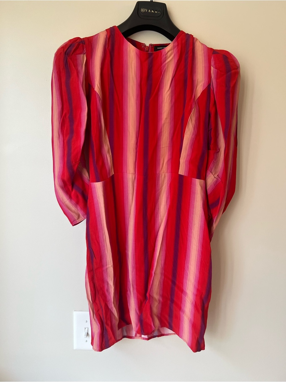 Something Navy NWT Red Goji Bold Stripe Mini Dress XXS
